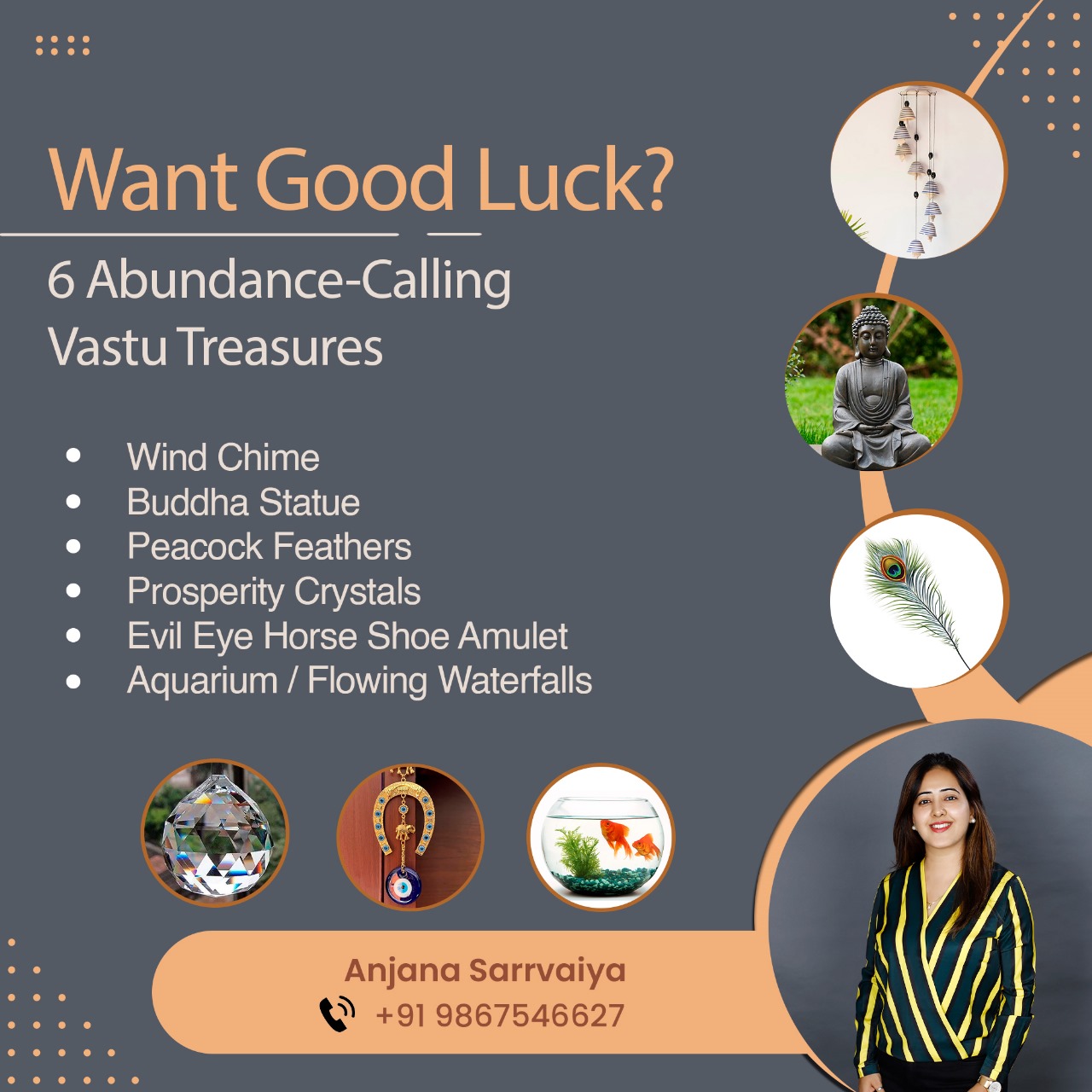 Static post design created by BizneX for a vastu consultant