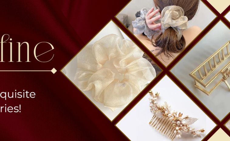 Website banner design created by BizneX for an imitation jewellery and hair accessories dealer