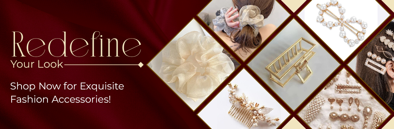 Website banner design created by BizneX for an imitation jewellery and hair accessories dealer